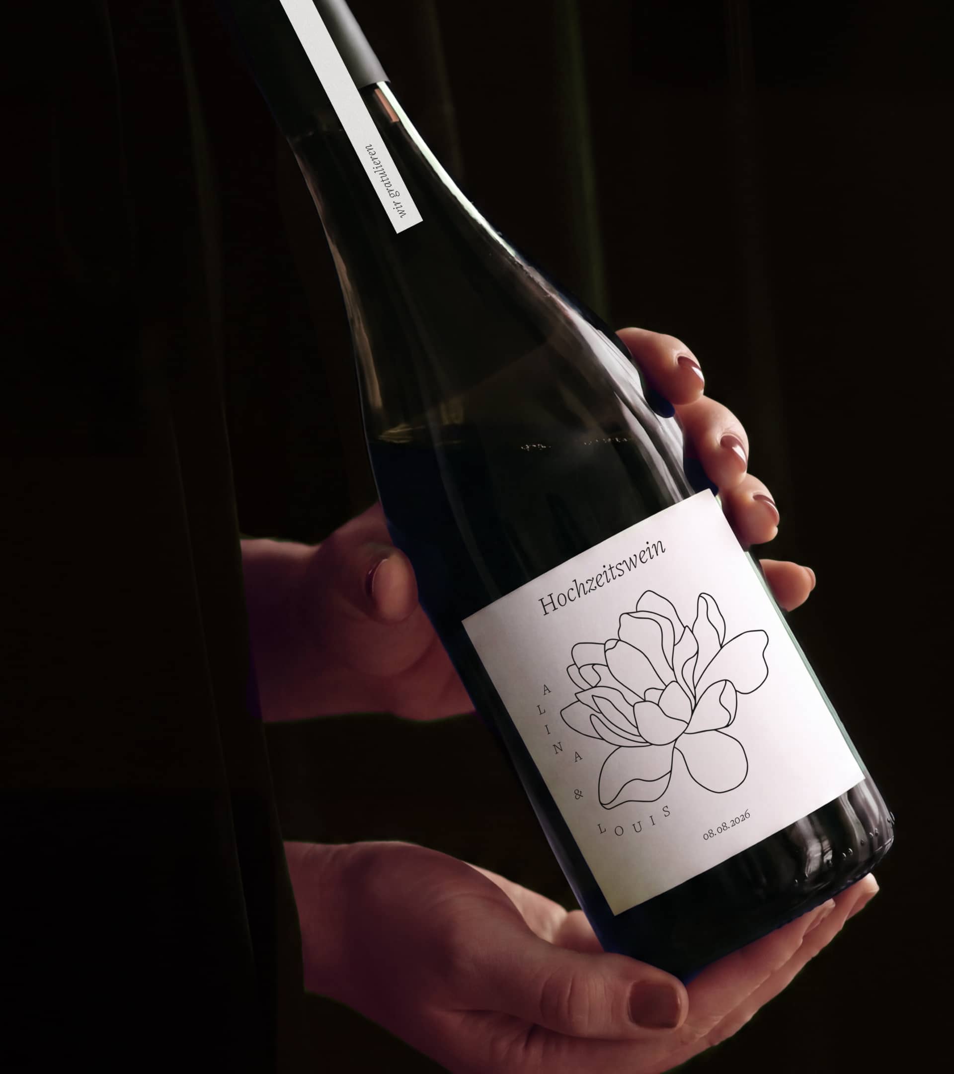 wine label wedding
